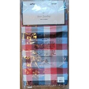 Vera Bradley Patriotic Plaid Reversible Table Runner NWT  $42 13.25 X 96"